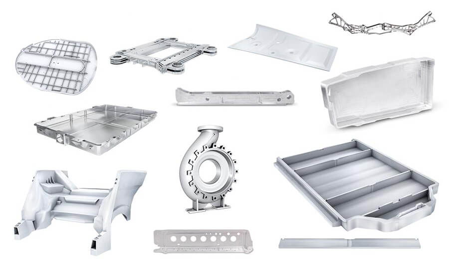 Example of components produced on horizontal machining centers from Modig Machine Tool